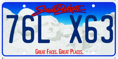 SD license plate 76LX63