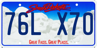 SD license plate 76LX70