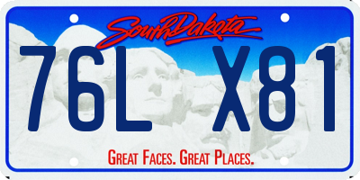 SD license plate 76LX81