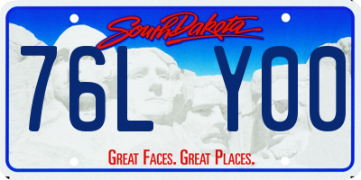 SD license plate 76LY00