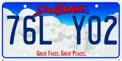 SD license plate 76LY02