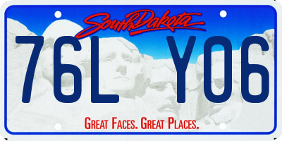 SD license plate 76LY06