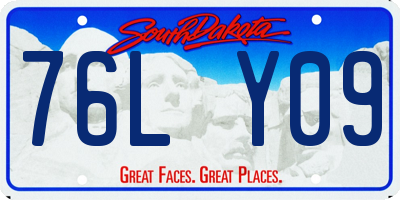 SD license plate 76LY09