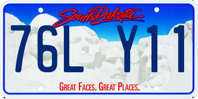 SD license plate 76LY11