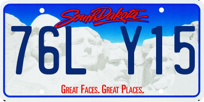 SD license plate 76LY15