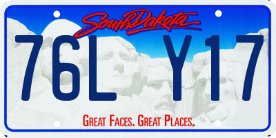 SD license plate 76LY17