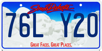 SD license plate 76LY20
