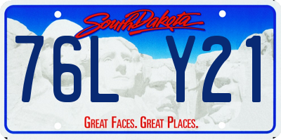 SD license plate 76LY21
