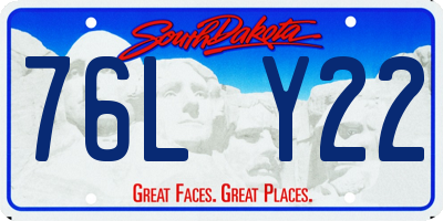 SD license plate 76LY22