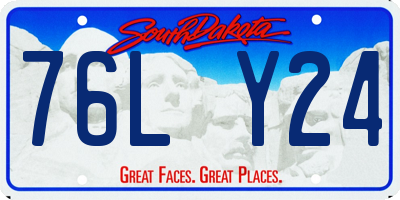 SD license plate 76LY24