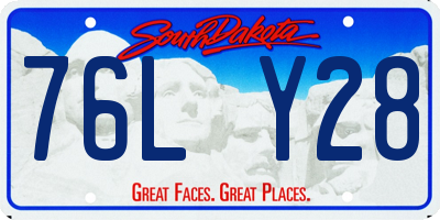 SD license plate 76LY28