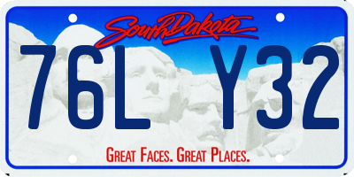 SD license plate 76LY32