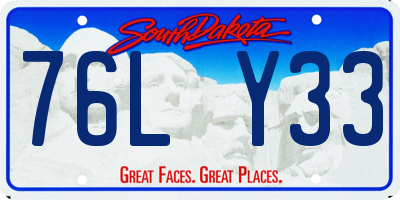 SD license plate 76LY33