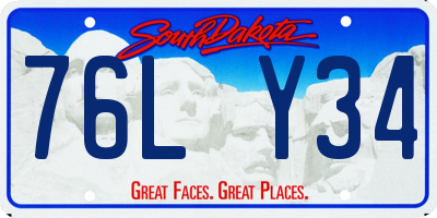 SD license plate 76LY34