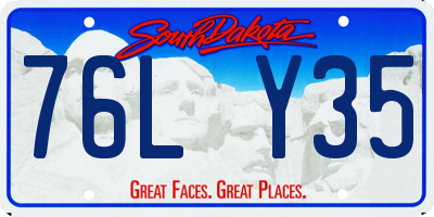 SD license plate 76LY35