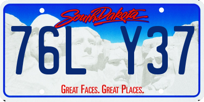 SD license plate 76LY37