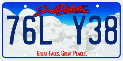 SD license plate 76LY38