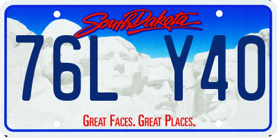 SD license plate 76LY40
