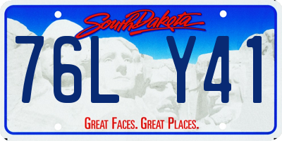 SD license plate 76LY41