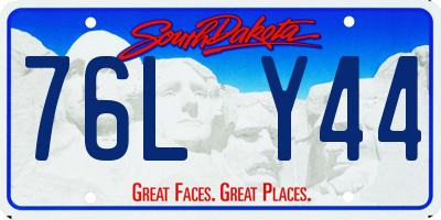 SD license plate 76LY44