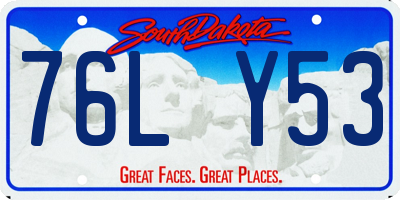 SD license plate 76LY53