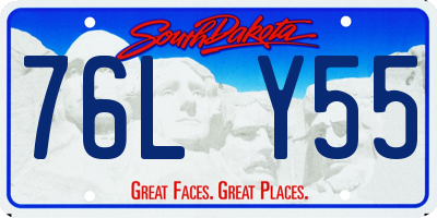 SD license plate 76LY55