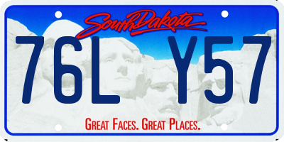 SD license plate 76LY57