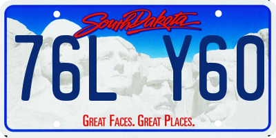 SD license plate 76LY60