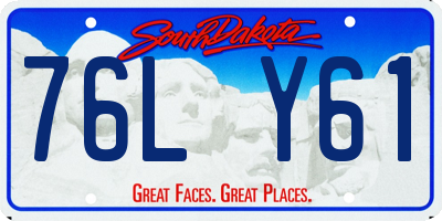 SD license plate 76LY61