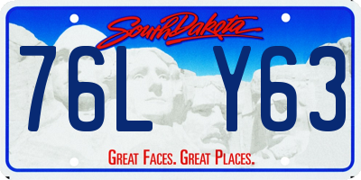 SD license plate 76LY63