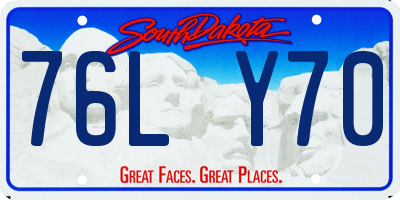 SD license plate 76LY70