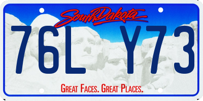 SD license plate 76LY73