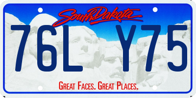 SD license plate 76LY75