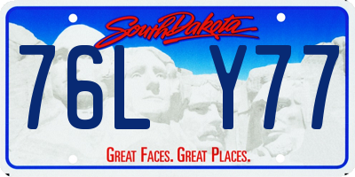 SD license plate 76LY77