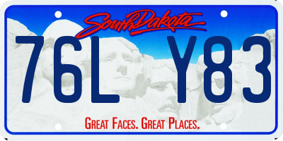 SD license plate 76LY83
