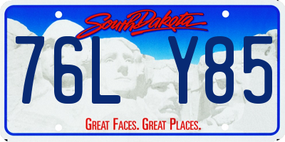 SD license plate 76LY85
