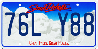 SD license plate 76LY88