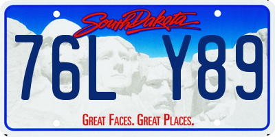 SD license plate 76LY89