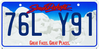 SD license plate 76LY91