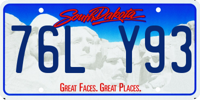 SD license plate 76LY93