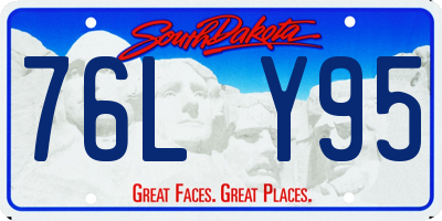 SD license plate 76LY95