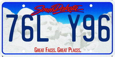 SD license plate 76LY96