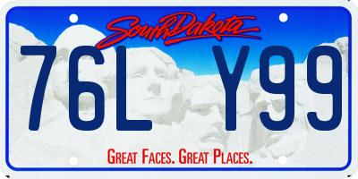 SD license plate 76LY99