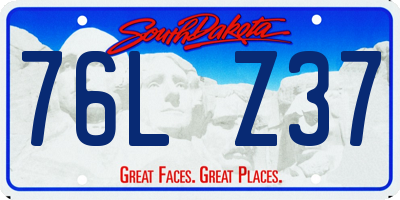 SD license plate 76LZ37