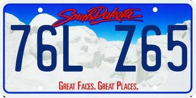 SD license plate 76LZ65