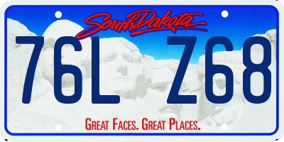 SD license plate 76LZ68