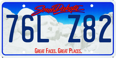 SD license plate 76LZ82