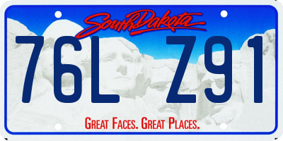 SD license plate 76LZ91
