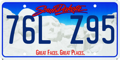 SD license plate 76LZ95