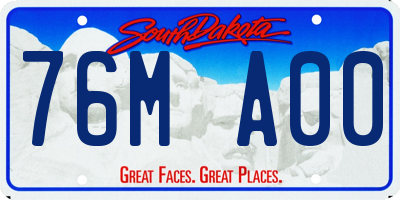 SD license plate 76MA00